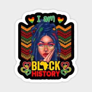 I Am Black History Women Girls Black  Month History Magnet