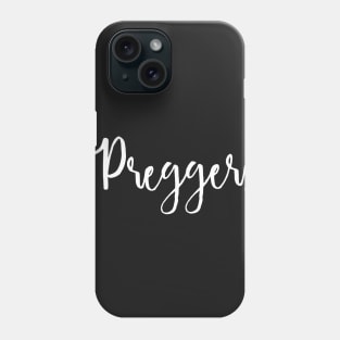 Preggers - pregnant pregnancy announcement reveal surprise expecting announce new baby new mom motherhood cute funny gift idea baby shower mommy mama Phone Case