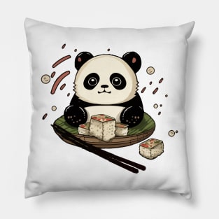 Sushi panda Pillow