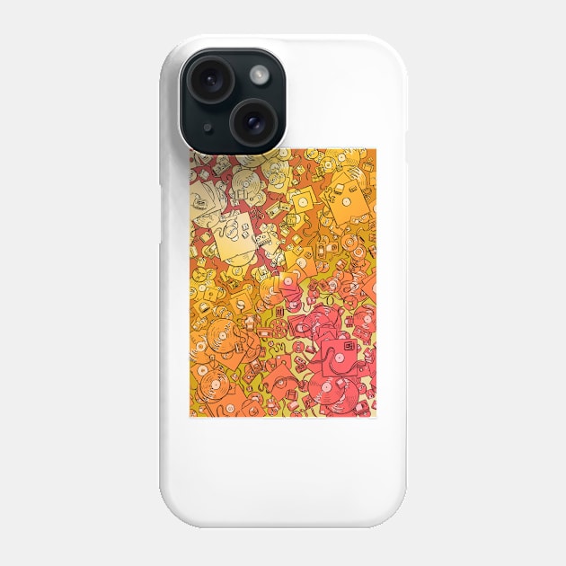 Technology Psychedelic Warm Phone Case by matjackson