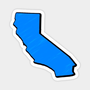 Bright Blue California Outline Magnet