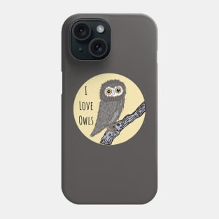 Cute Fuzzy Baby Owl Phone Case