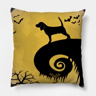 Beagle Dog Shirt And Moon Funny Halloween Costume Pillow