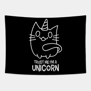 Trust Me I'm a Unicorn Cute Kitty Kitten Cat Unicorn Tapestry