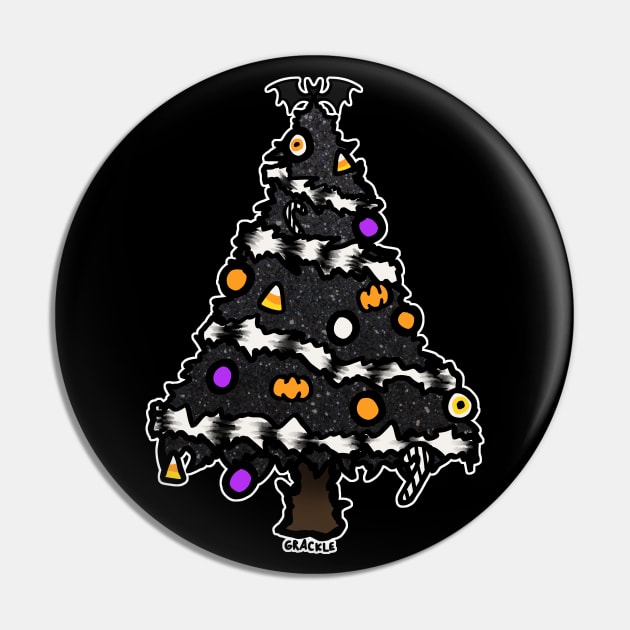 Creepy Christmas Tree Pin by Jan Grackle