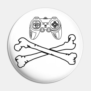 Video Game and Bones Pin