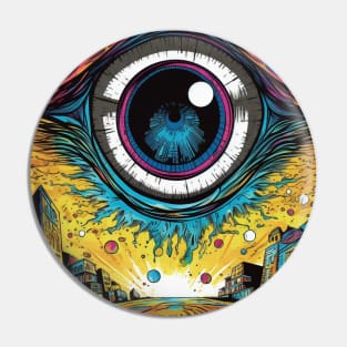 All Seeing Eye The Psychedelic Reality of Our Time Pin