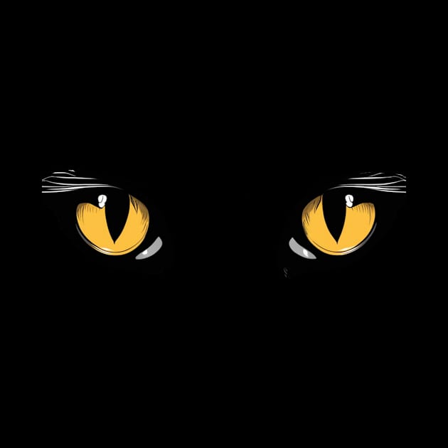 Cat eyes spooky halloween design by Edgi