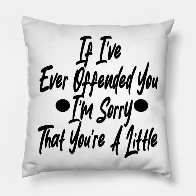 If I've Ever Offended You I'm Sorry That You're A Little Pillow by Sam art