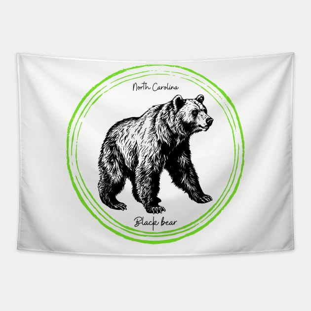 North Carolina black bear Tapestry by Country merch