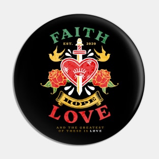 Faith Hope Love Pin