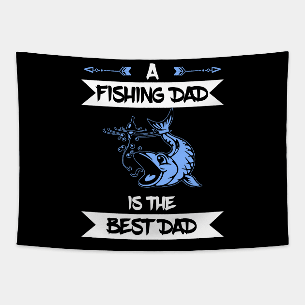 Fishing Dad Best Dad Tapestry by Mandz11