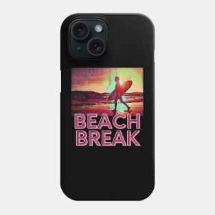 Beach Break (surfer at sunset) Phone Case