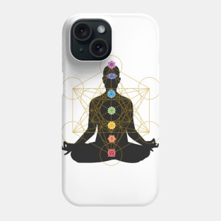 Metatron's Cube Chakra Healing Meditation Phone Case