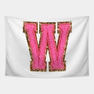 W preppy letter Tapestry