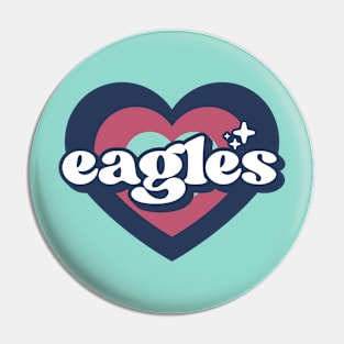 Vintage Eagles School Spirit // High School Football Mascot // Go Eagles Retro Pin