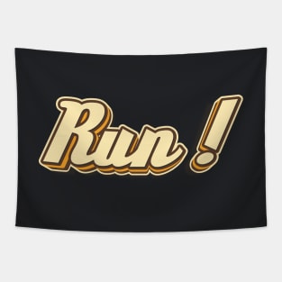 Run! typography Tapestry