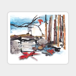 Wabi Sabi - abstract landscape Magnet