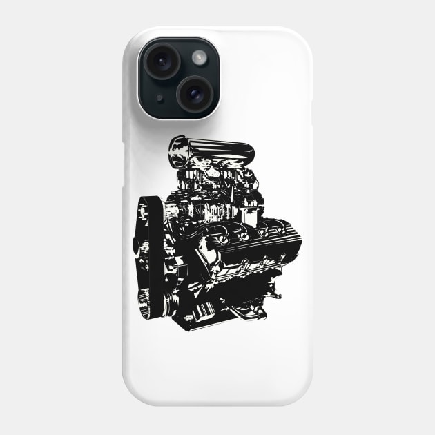 Hemi B&W Phone Case by GrizzlyVisionStudio