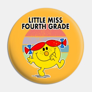 Little Miss Fourth Grade Pin