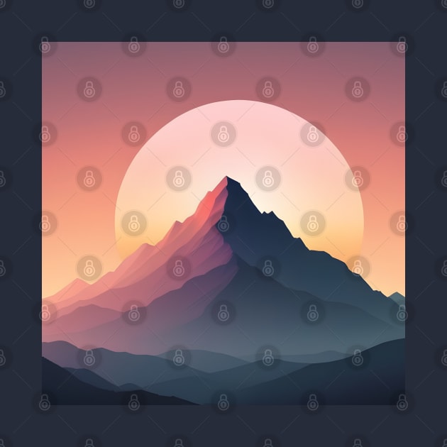 Minimalist aesthetic mountain peak silhouette by Inspirational Doses