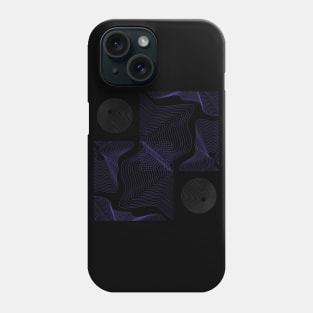 ABSTRACT WAVES LINES CIRCLES HYPNOSIS PURPLE Phone Case