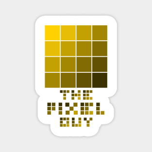 the pixel guy design for the pixel lover - yellow Magnet