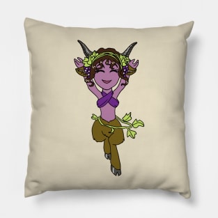 Dancing Female Satyr Playing Flute Girl CHIBI SD MONSTER GIRLS Series I Pillow