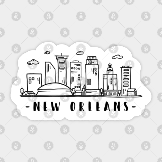 New Orleans Skyline Travel New Orleans Sticker Teepublic New orleans skyline | karen cohen's photography blog. teepublic