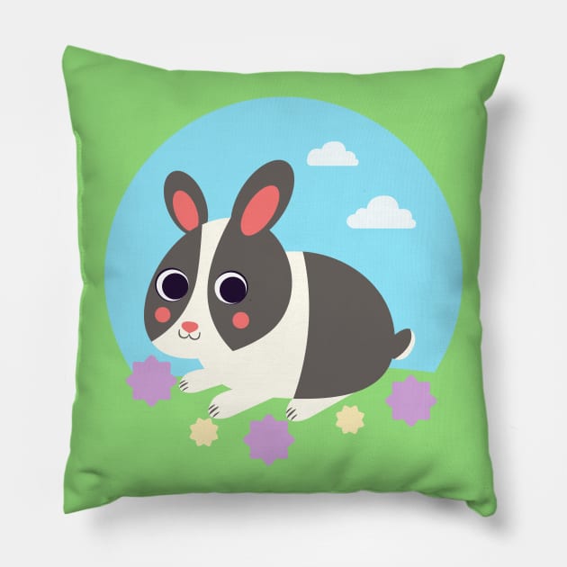 Baby Rabbit Pillow by aglomeradesign