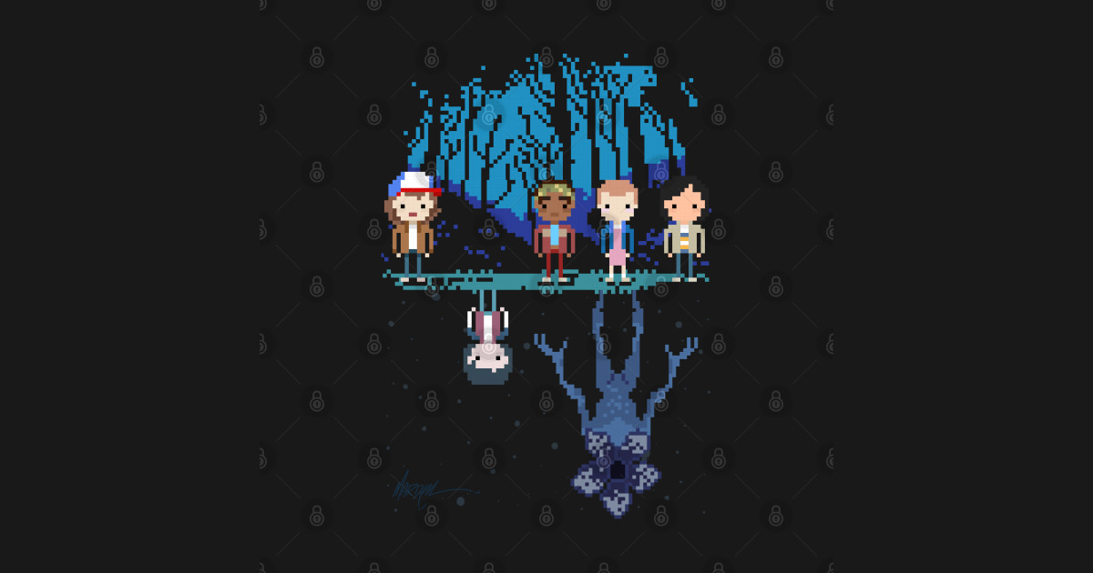 Stranger Things | Pixel Art - Upside Down Stranger Things - Phone Case