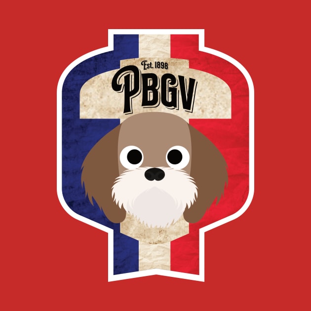 PGBV - Distressed French Petit Basset Griffon Vendeen Beer Label Design by DoggyStyles