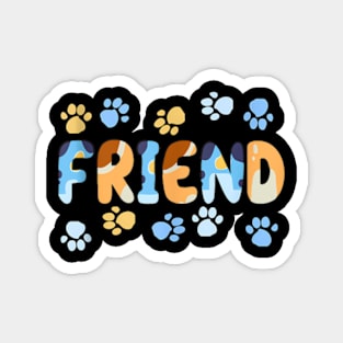 Friend Of The Birthday Boy Girl Dog Family Matching Magnet