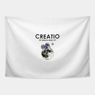 Creationist Astronaut Latin Quote Tapestry