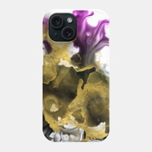 Subtle Ace Ink Spill with Gold Phone Case