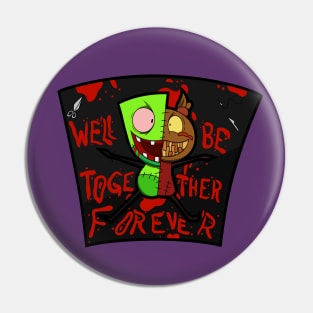 HAPPY MEATBAGS! "Together Forever!" Pin