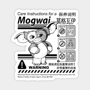 Gremlins Gizmo Warning Label Magnet