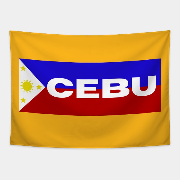 Cebu City in Philippines Flag Tapestry by aybe7elf