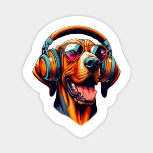 Hanoverian Scenthound Smiling DJ with Euphoric Beats Magnet