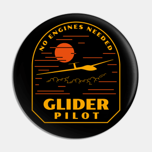 Glider Pilot Soaring Flying Aviation Pin