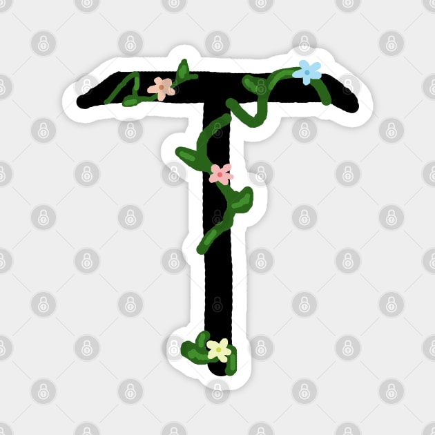 "T" initial Magnet by artoftilly