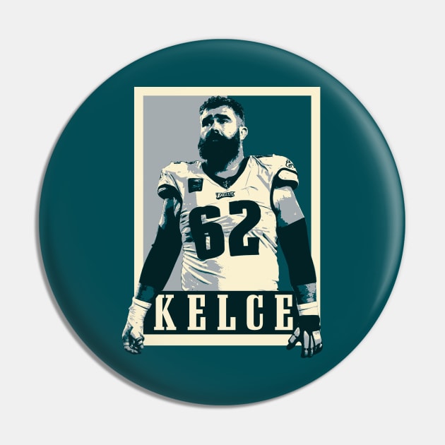 Jason Kelce Pop Art Style Pin by mia_me