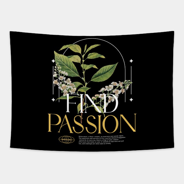 Find Passion Wildflower Wild Flowers Floral Tapestry by Tip Top Tee's