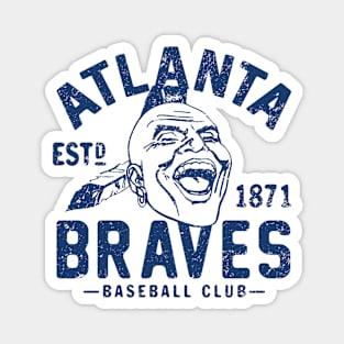 Old Style Atlanta Braves 3 by Buck Tee Magnet