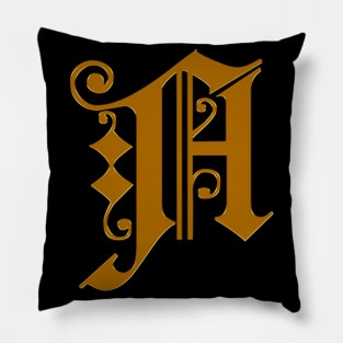 Golden Letter A Pillow