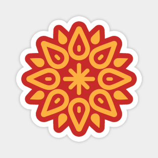 Gold Mandala Pattern Magnet