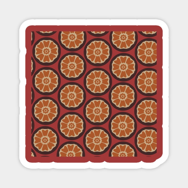 Tiled Order of the White Lotus Tile Magnet by Oz & Bell