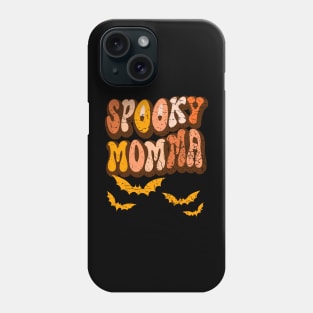 Distressed Groovy Spooky Momma Halloween Bats Retro Vintage Phone Case