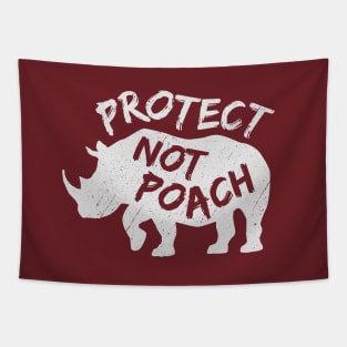 Protect Not Poach Rhino Ivory Trade Awareness Tapestry