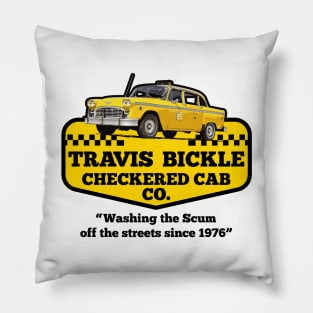 Travis Bickle Checkered Cab Company Pillow